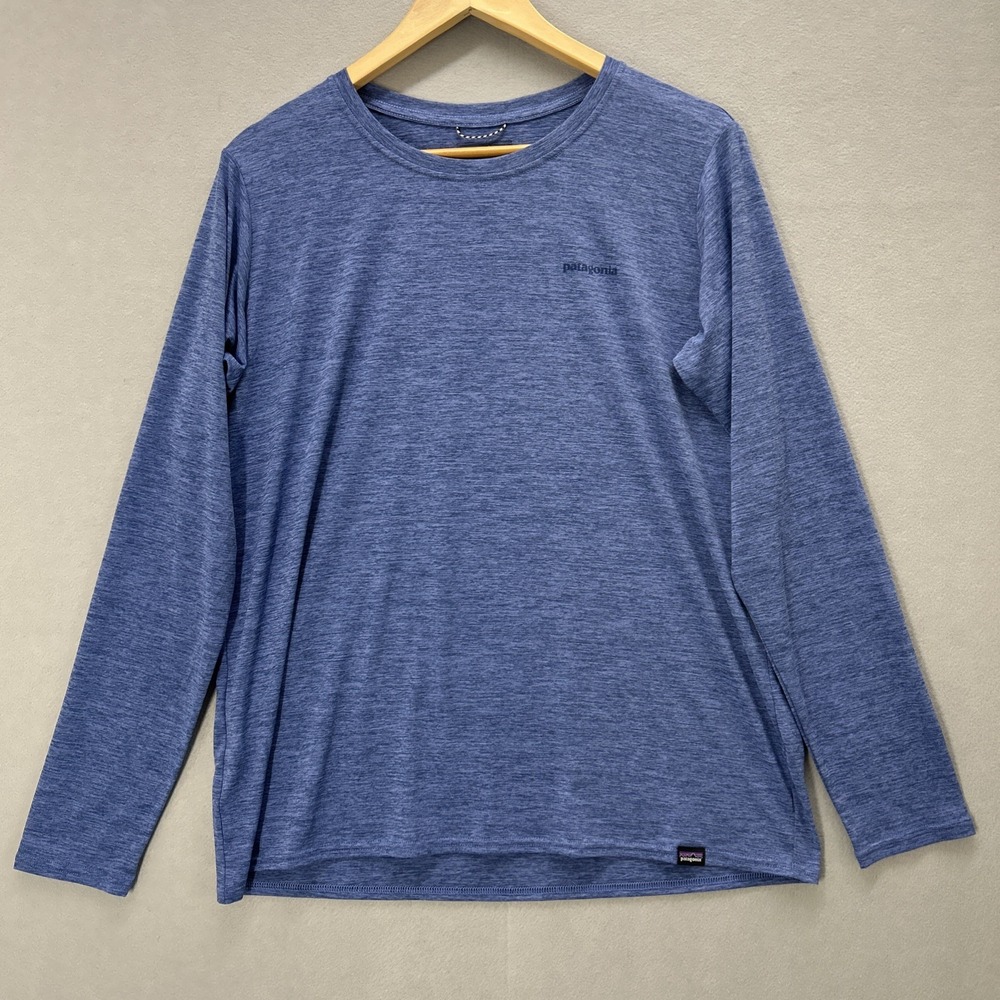 Patagonia Capilene Cool Day Graphic Long Sleeve Sun Shirt UPF 50+ Men XL Blue